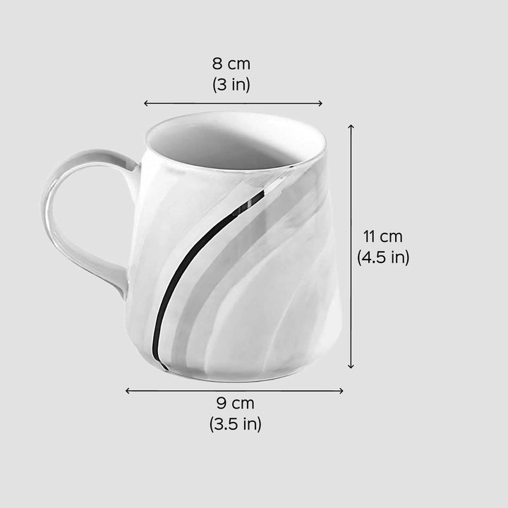 Hand-Painted Serenity Stripes Ceramic Mug