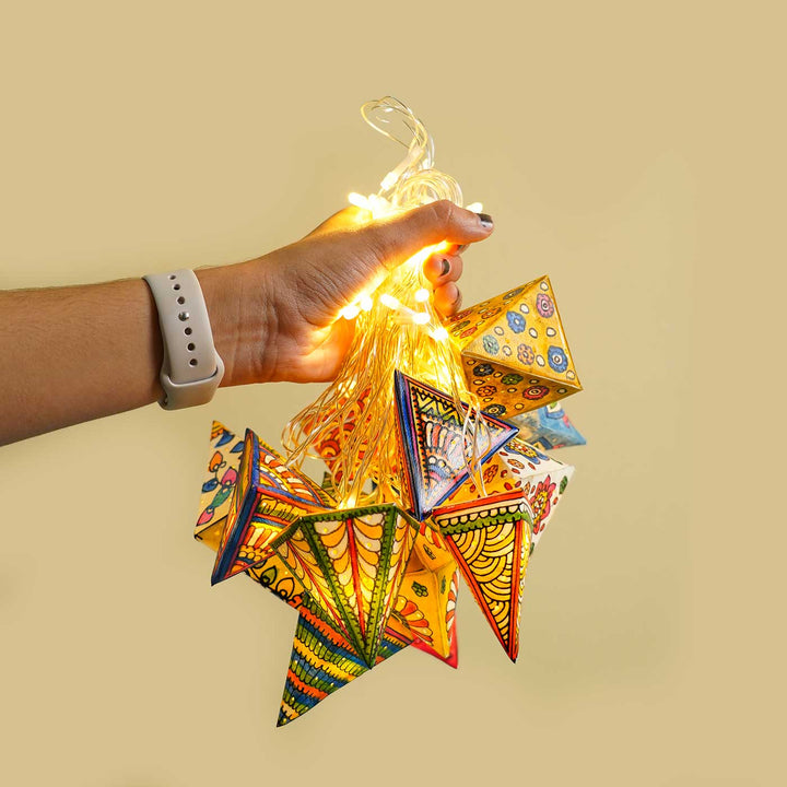 Ethnic Geometric Tholu Bommalata Fairy Lights