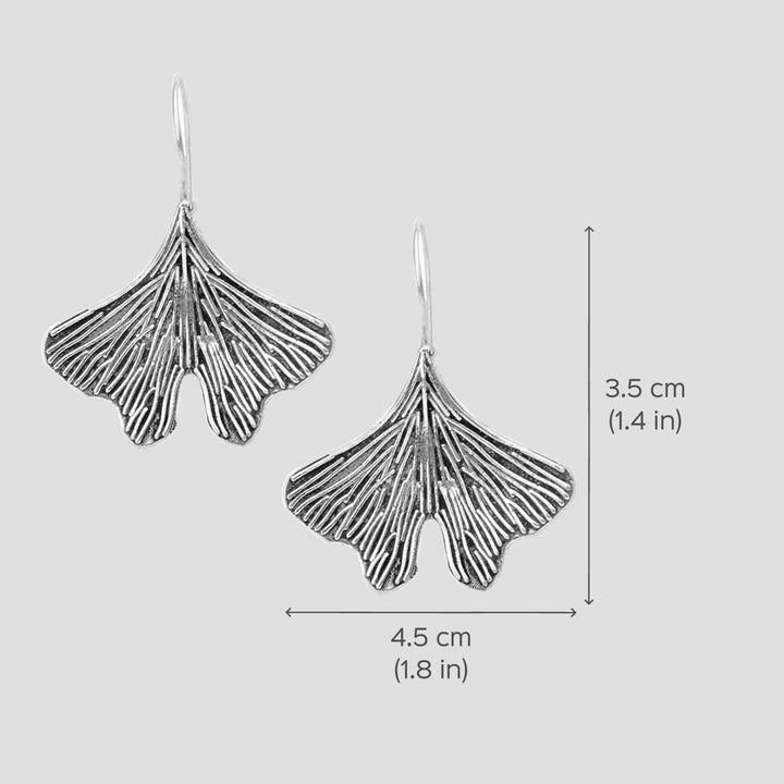 Handcrafted Serene Butterfly Silver Plated Brass Earrings