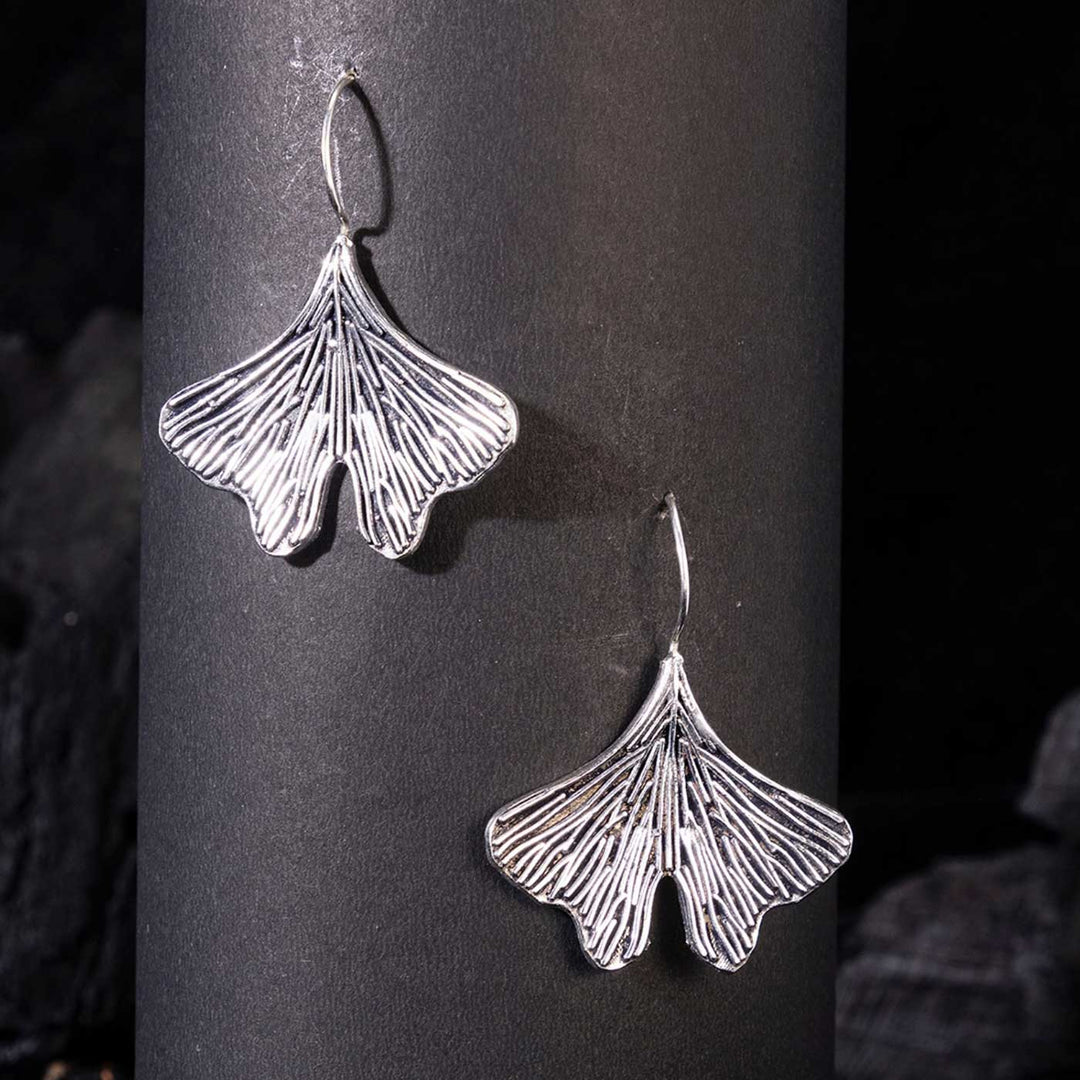 Handcrafted Serene Butterfly Silver Plated Brass Earrings