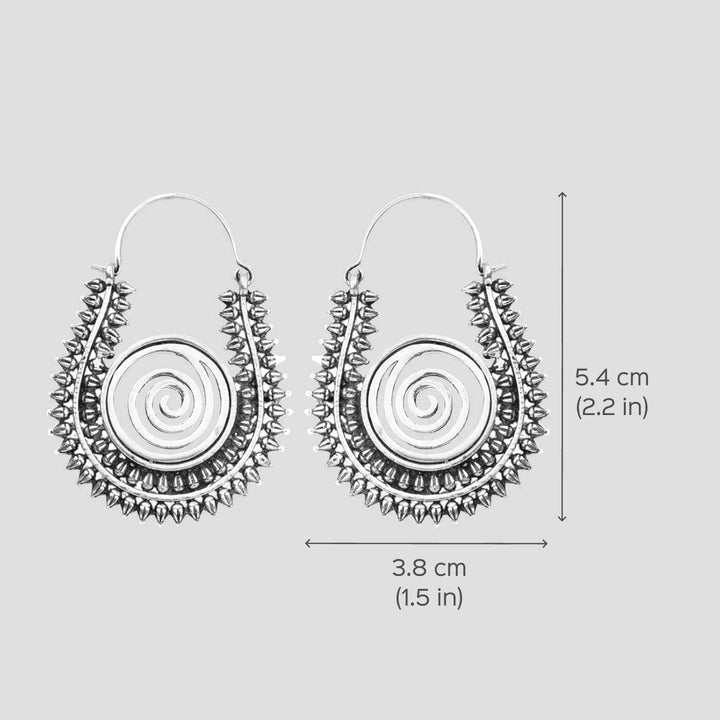 Handcrafted Refined Radiance Silver Plated Brass Earrings