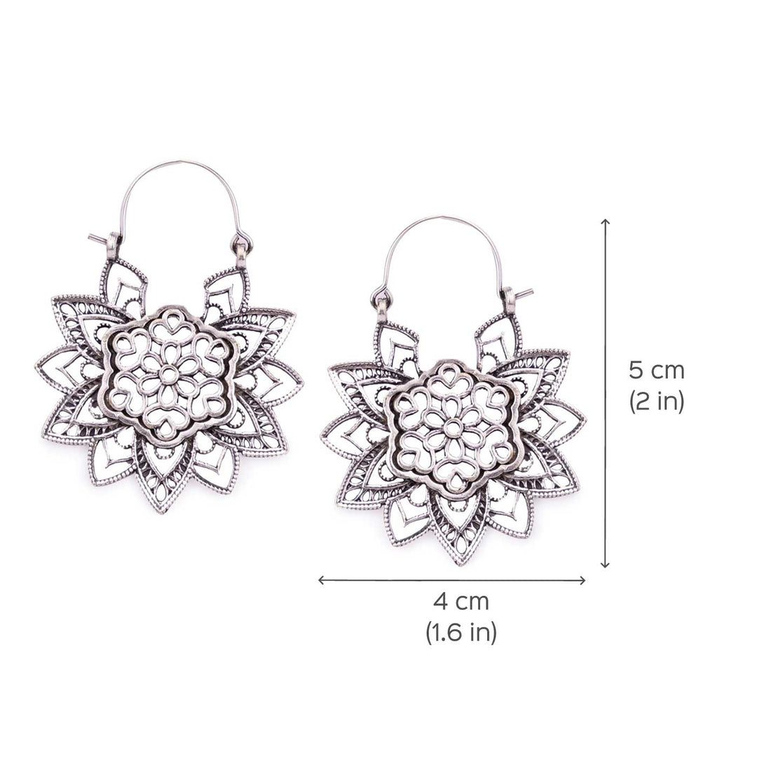 Handcrafted Traditional Daily Wear Silver Plated Brass Earrings