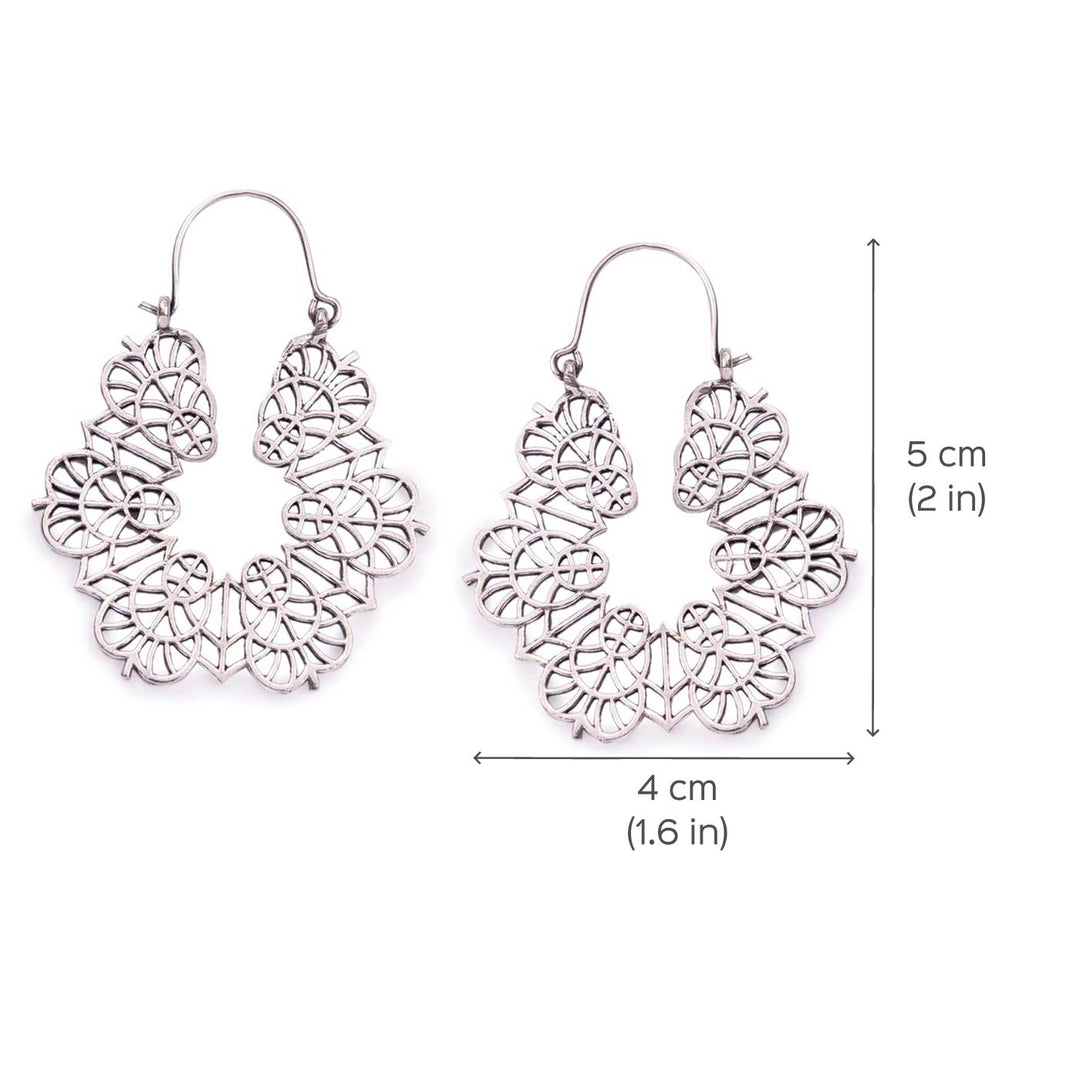 Handcrafted Traditional Daily Wear Silver Plated Brass Earrings