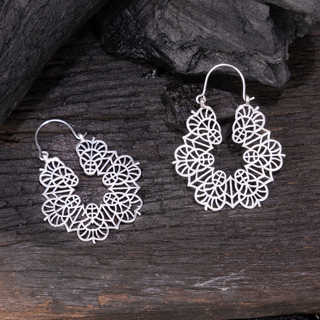 Handcrafted Traditional Daily Wear Silver Plated Brass Earrings