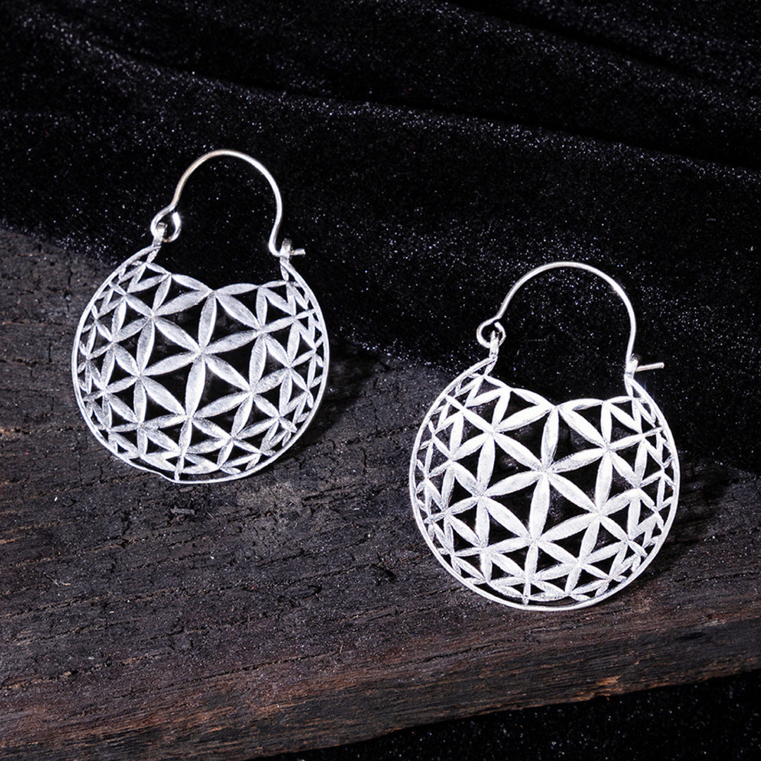Handcrafted Traditional Silver Plated Brass Earrings