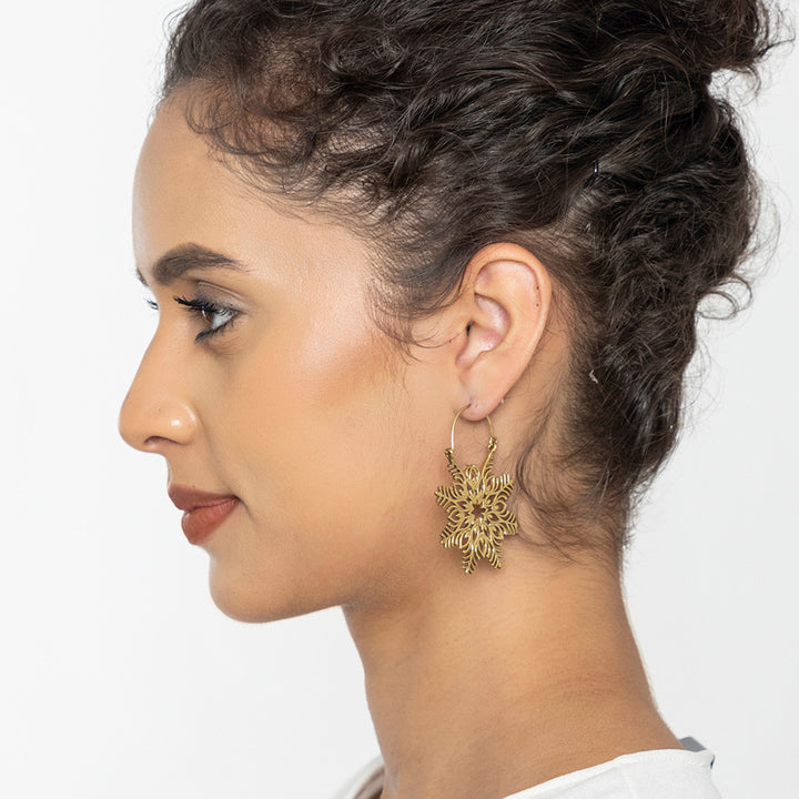 Handcrafted Traditional Silver/ Gold Plated Brass Earrings