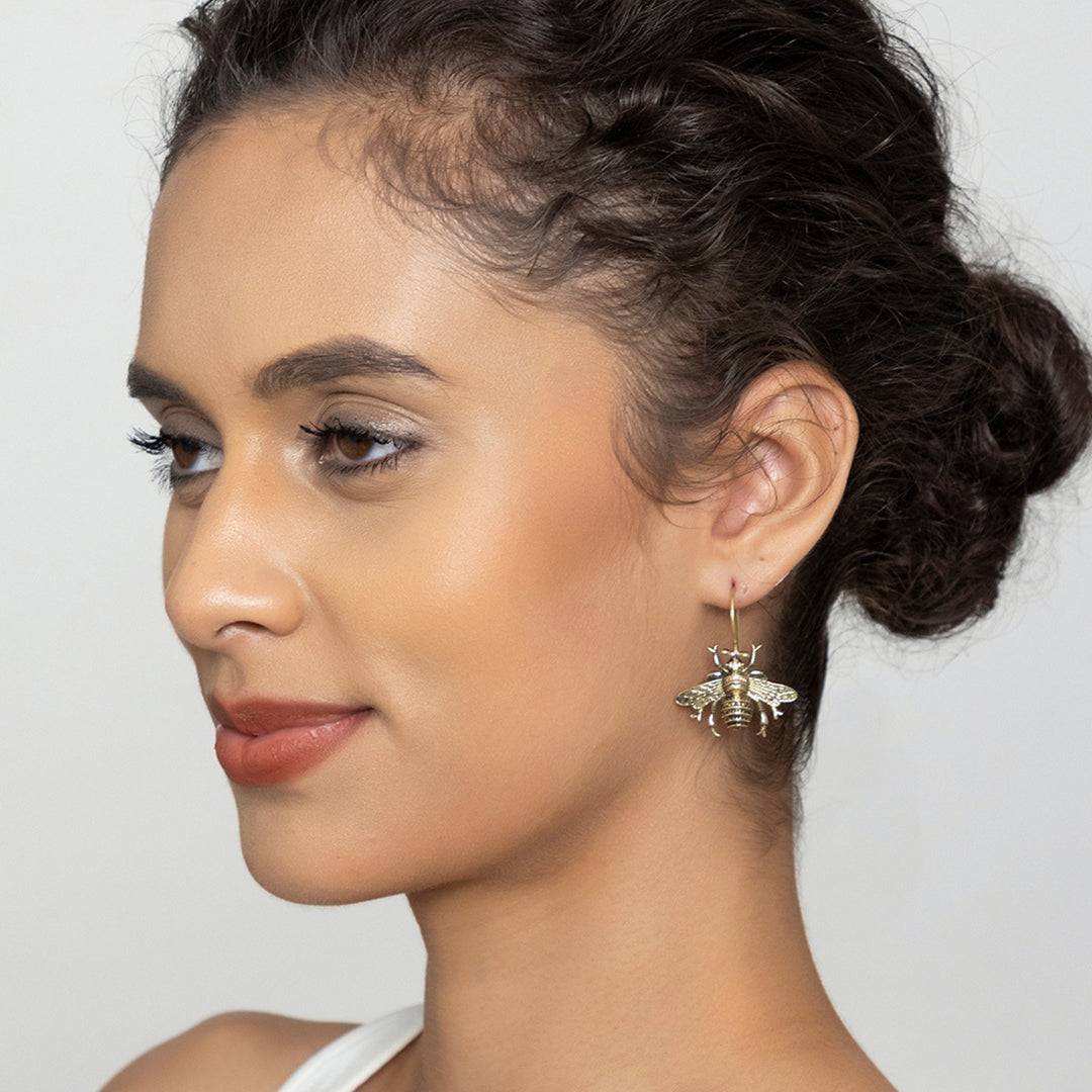 Handcrafted Western Party Wear Gold Plated Brass Earrings