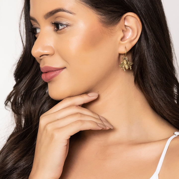 Handcrafted Western Party Wear Gold Plated Brass Earrings