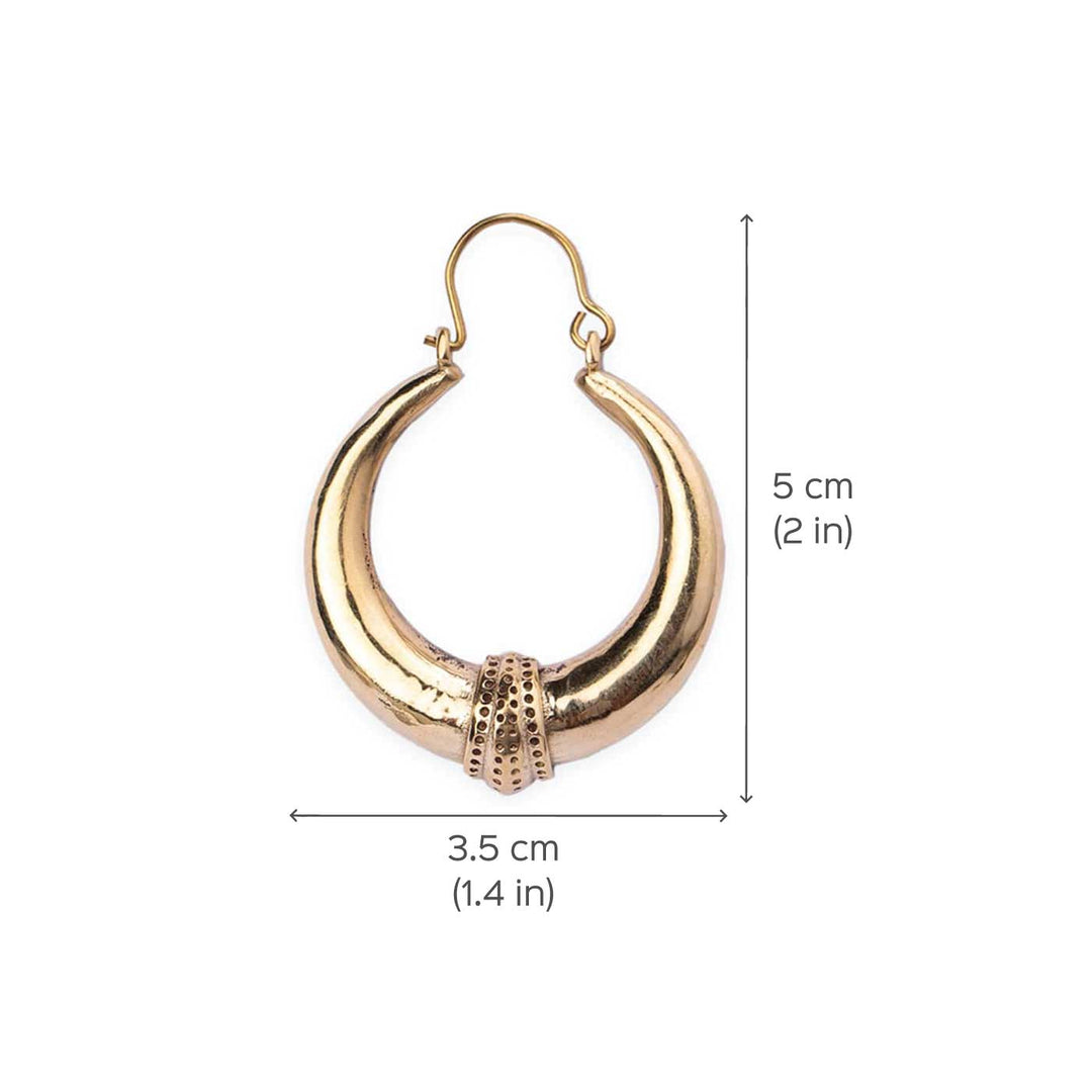 Handcrafted Contemporary Brass Plated Earrings