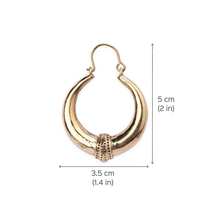 Handcrafted Contemporary Brass Plated Earrings