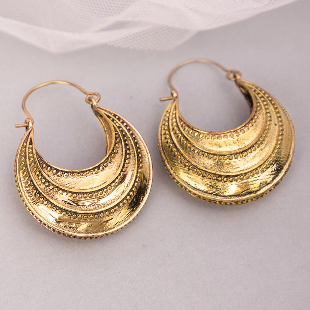 Handcrafted Traditional Daily Wear Gold Plated Brass Earrings