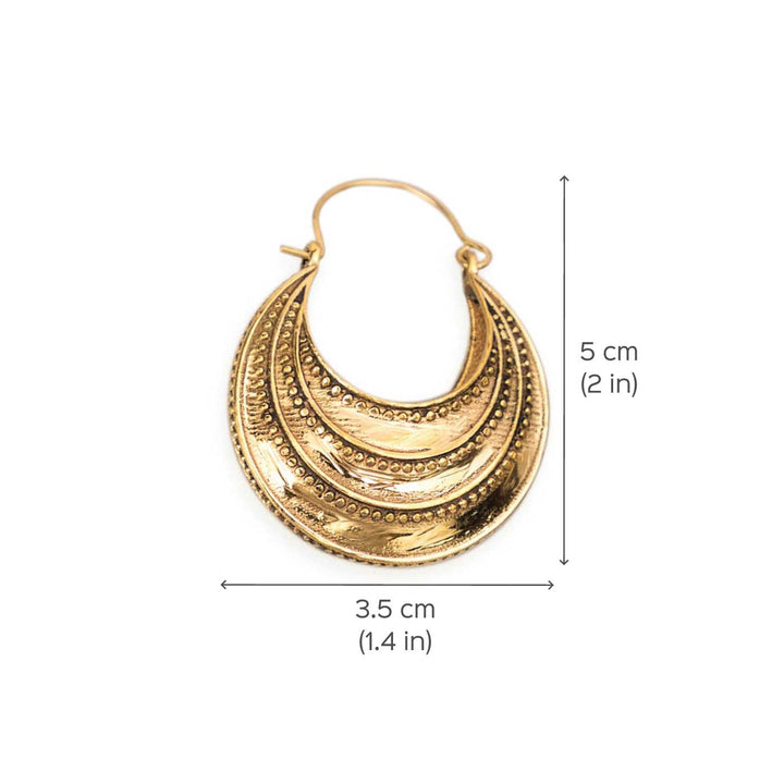 Handcrafted Traditional Daily Wear Gold Plated Brass Earrings