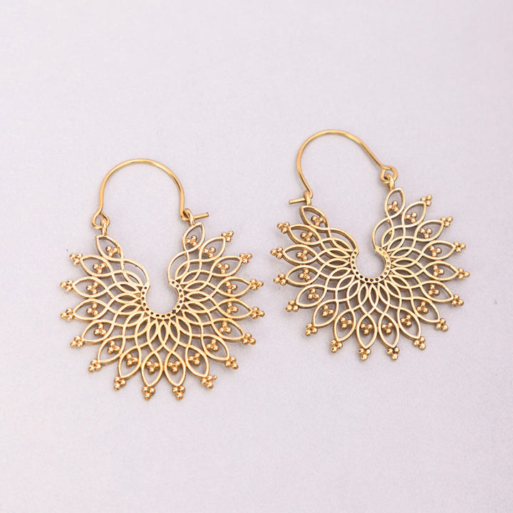 Handcrafted Traditional Gold Plated Brass Earrings