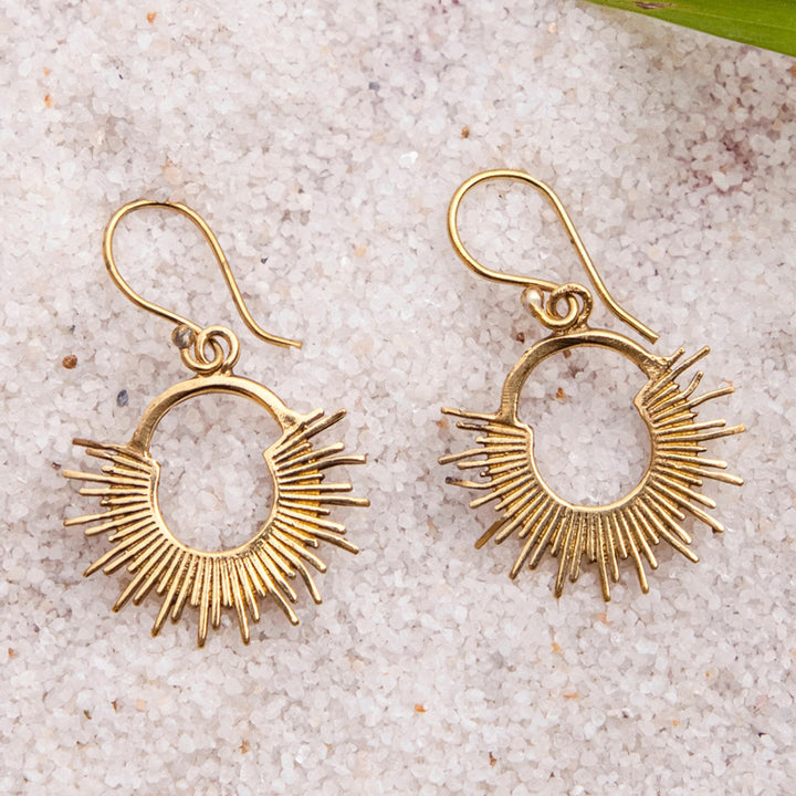 Handcrafted Traditional Daily Wear Gold Plated Brass Earrings