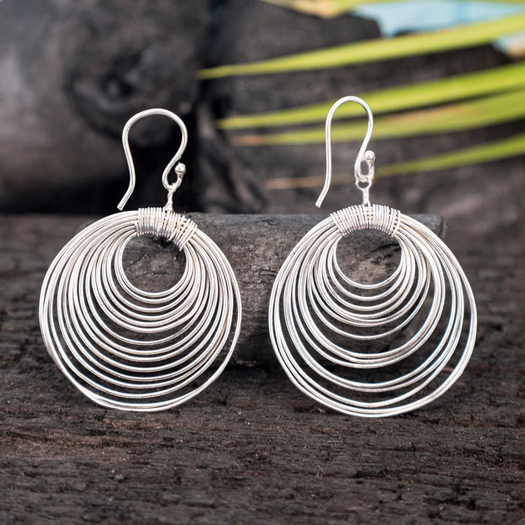 Handcrafted Innovative Impressions Daily Wear Silver Plated Brass Earrings