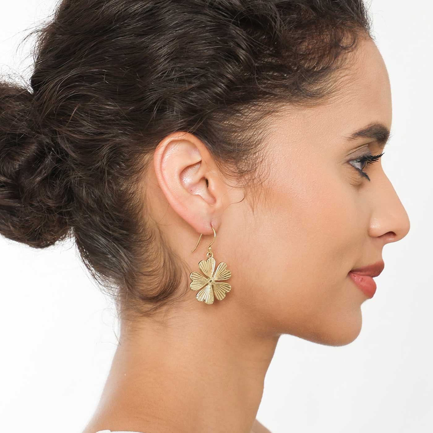 Buy Handcrafted Western Daily Wear Gold Plated Brass Earrings
