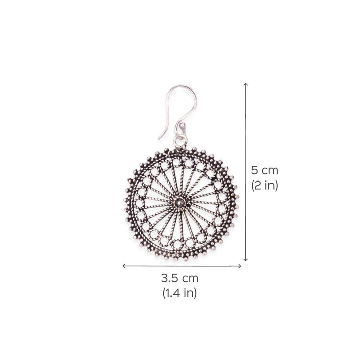 Handcrafted Vibrant Daily Wear Silver Plated Brass Earrings