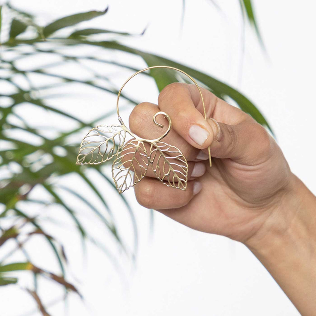 Handcrafted Western Party Wear Gold Plated Brass Earrings