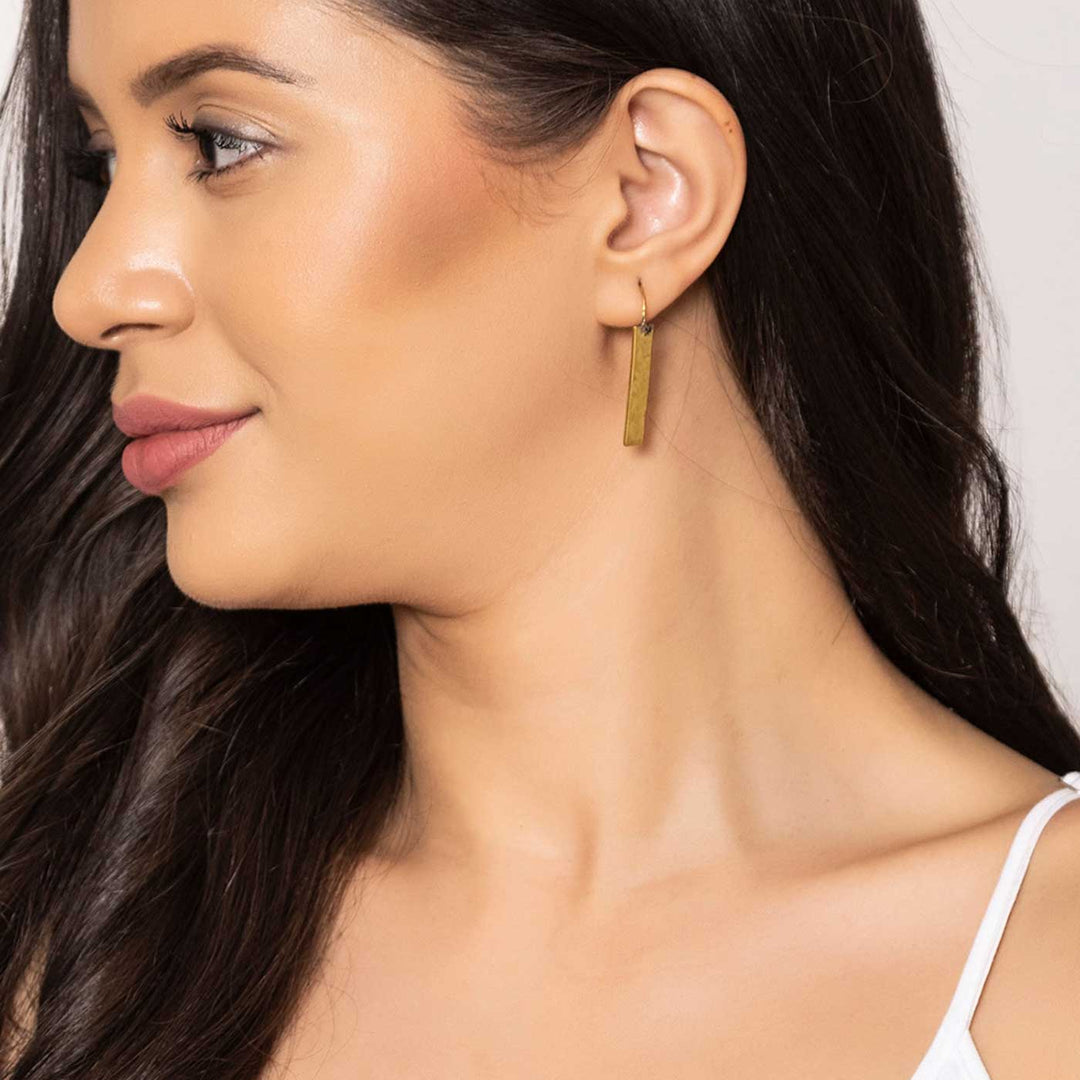 Handcrafted Western Daily Wear Gold Plated Brass Earrings