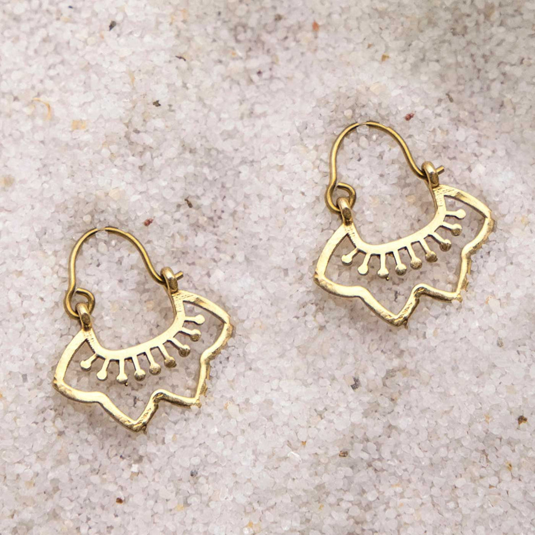 Handcrafted Western Daily Wear Gold Plated Brass Earrings