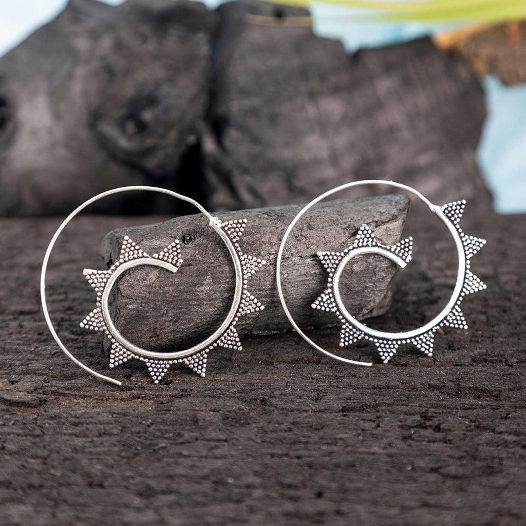 Handcrafted Modern Minimalist Silver Plated Brass Earrings