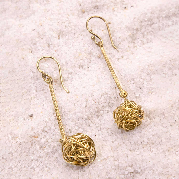 Handcrafted Minimal Daily Wear Gold Plated Brass Earrings