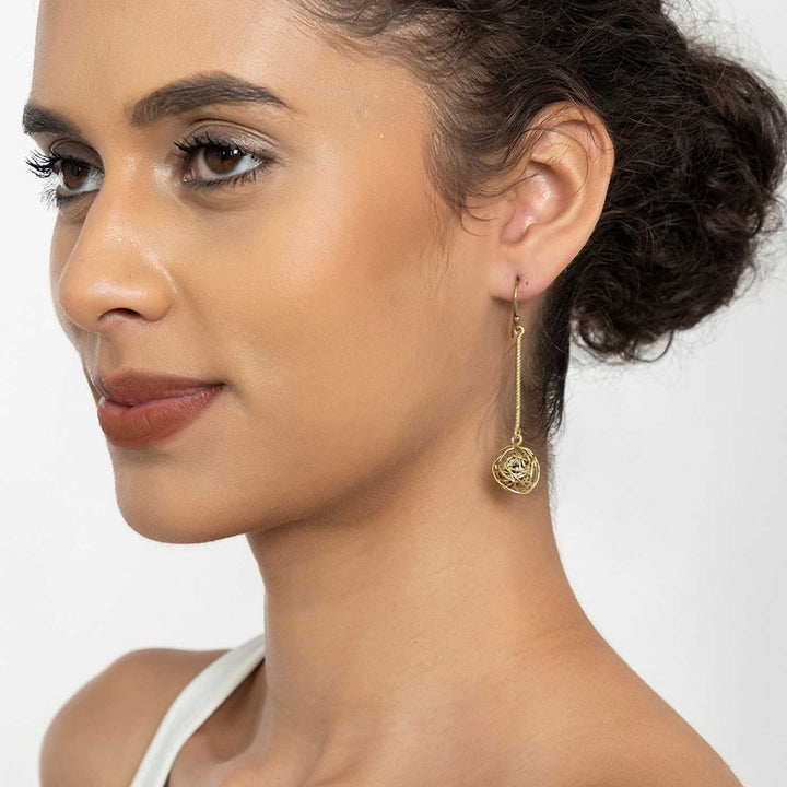 Handcrafted Minimal Daily Wear Gold Plated Brass Earrings