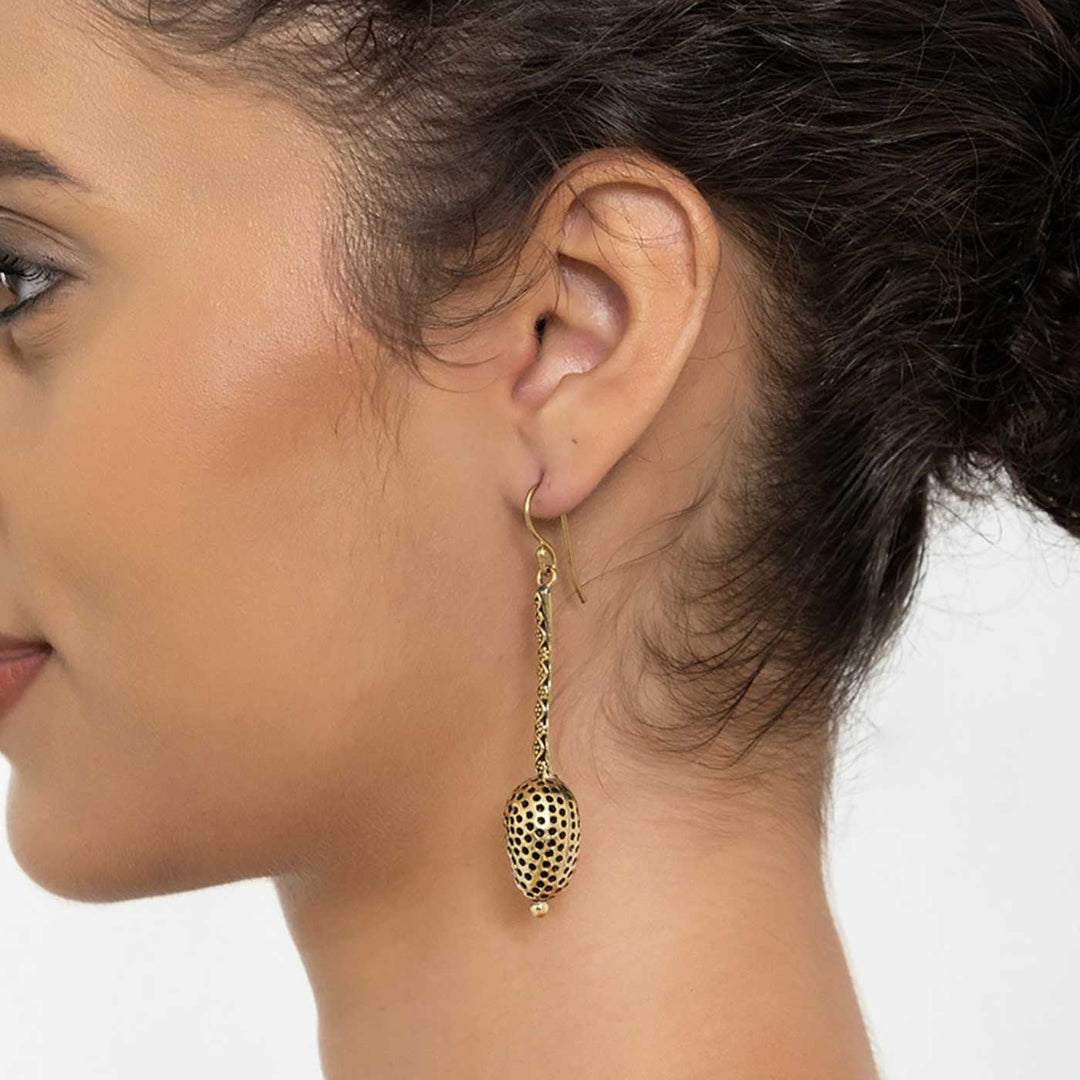 Handcrafted Minimal Daily Wear Silver/ Gold Plated Brass Earrings