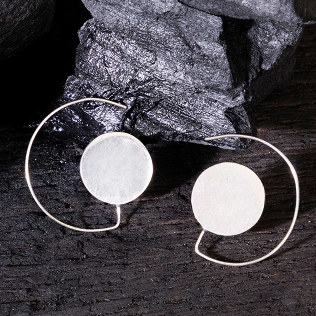 Handcrafted Minimal Daily Wear Silver Plated Brass Earrings