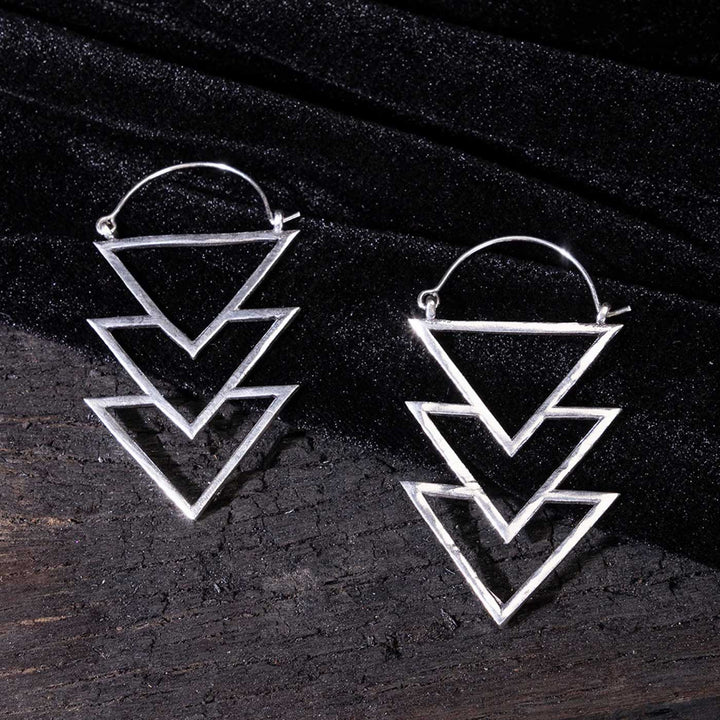 Handcrafted Statement Party Wear Silver Plated Brass Earrings