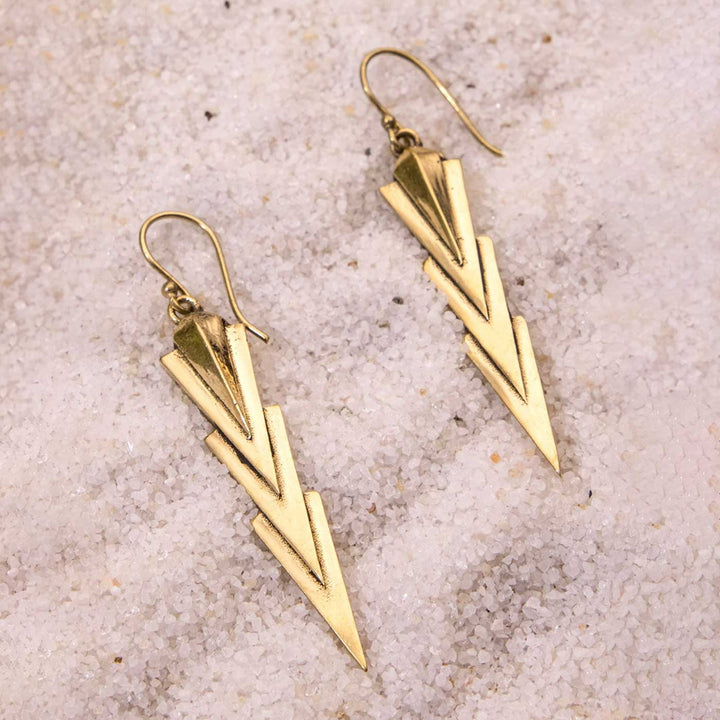 Handcrafted Minimal Daily Wear Silver/ Gold Plated Brass Earrings