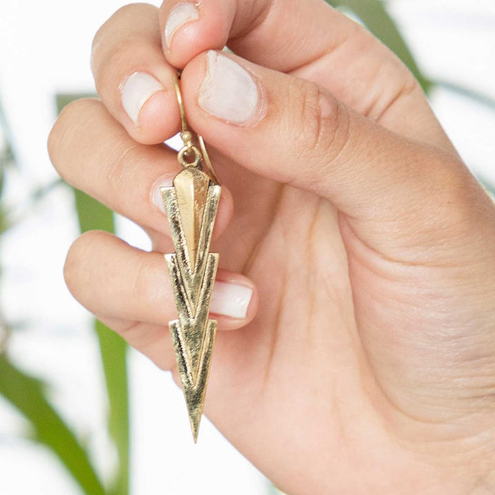 Handcrafted Minimal Daily Wear Silver/ Gold Plated Brass Earrings