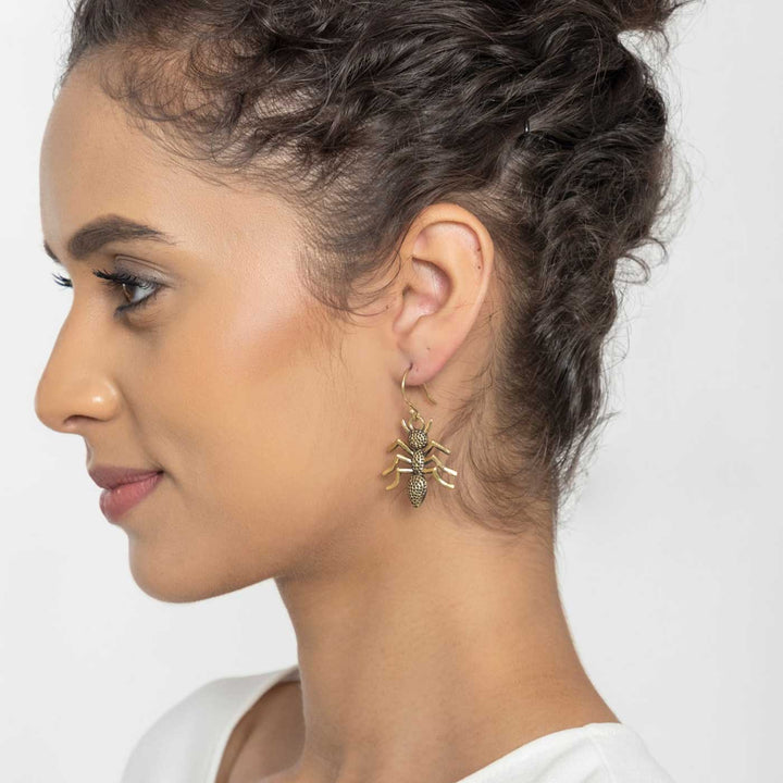 Handcrafted Minimal Festive Wear Silver/ Gold Plated Brass Earrings