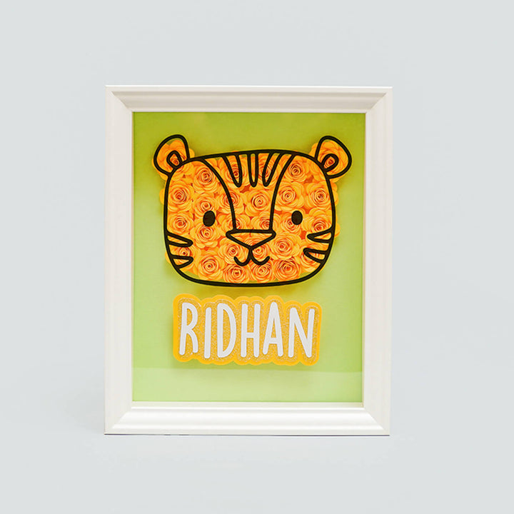 Personalized Paper Quilled Shadow Frame Nameplate For Kids - Zwende