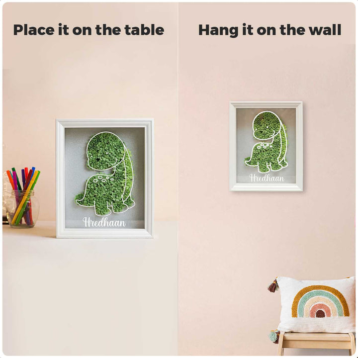 Personalized Paper Quilled Shadow Frame Nameplate For Kids - Zwende