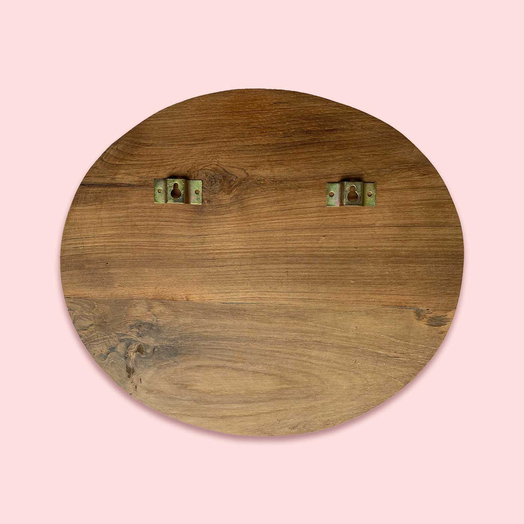 Handpainted Baroque Wood Resin Personalized Name Plate 3 - Back View Showing Wall Mounts