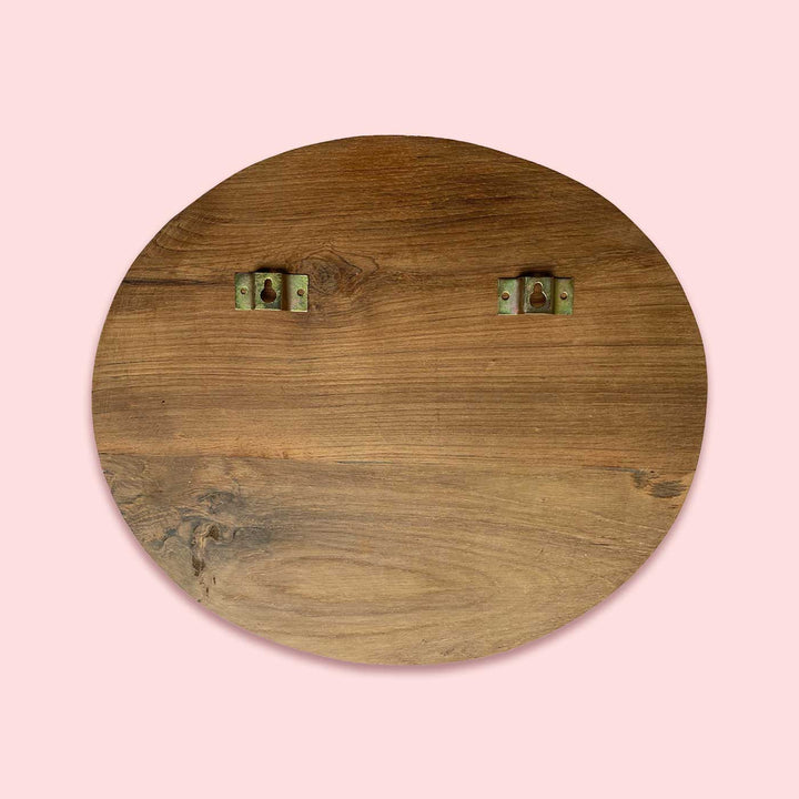 Handpainted Baroque Wood Resin Personalized Name Plate 3 - Back View Showing Wall Mounts