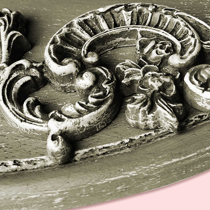 Handpainted Baroque Wood Resin Personalized Name Plate 3 - Decorative Detail Close-up