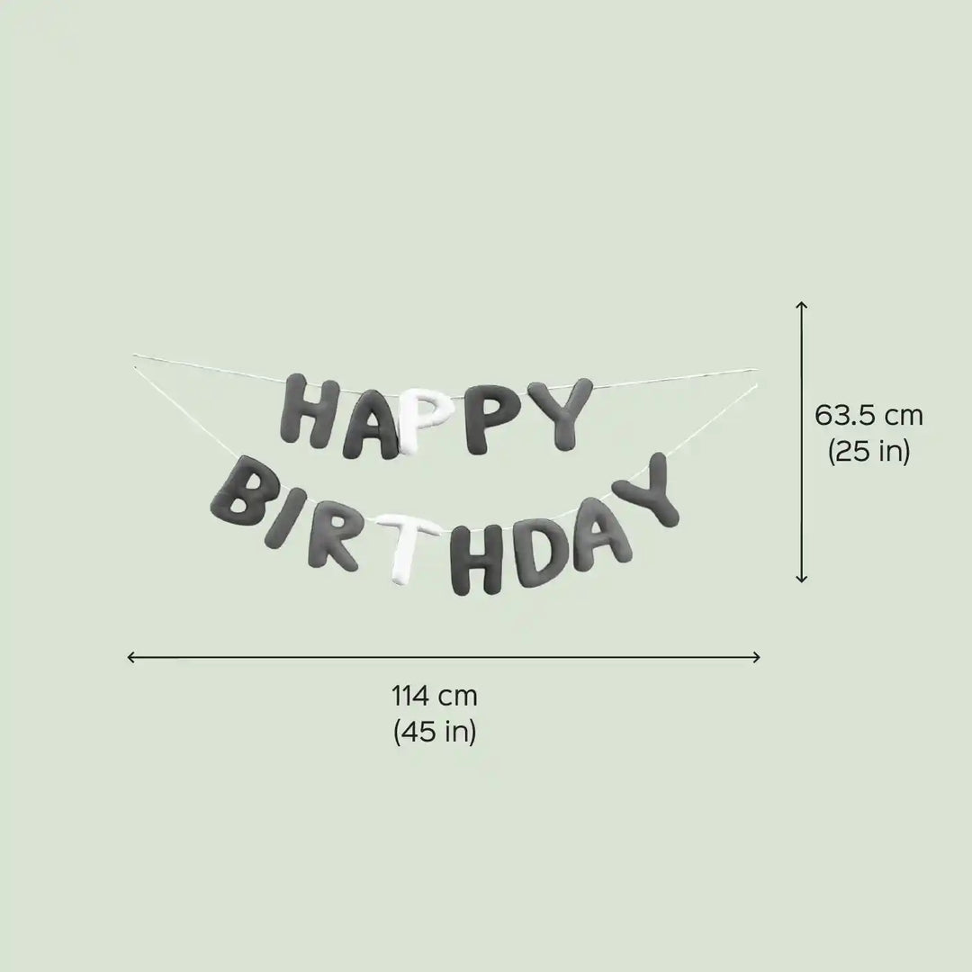 Handmade Stuffed Design Felt Happy Birthday Bunting