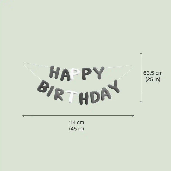 Handmade Stuffed Design Felt Happy Birthday Bunting