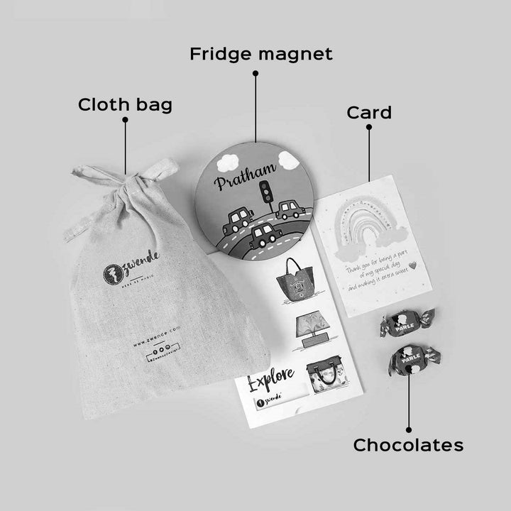 Personalized Handpainted Fridge Magnet Hamper for Kids