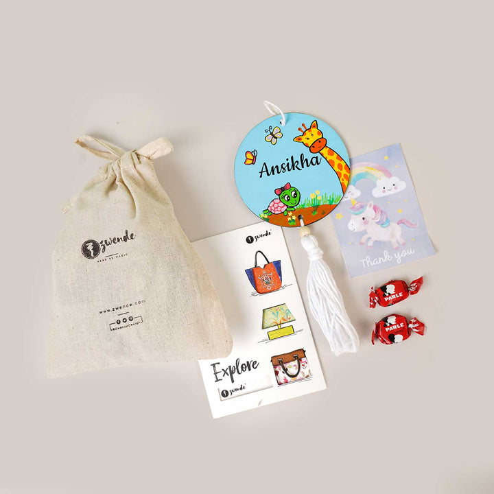 Personalized Handpainted Wall Hanging Hamper for Kids
