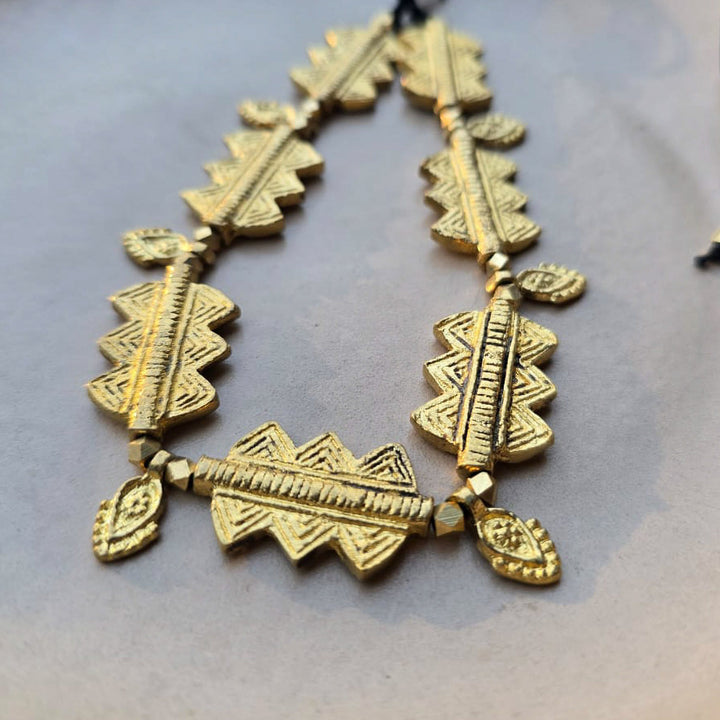 Handmade Sun Kissed Brass Choker Necklace