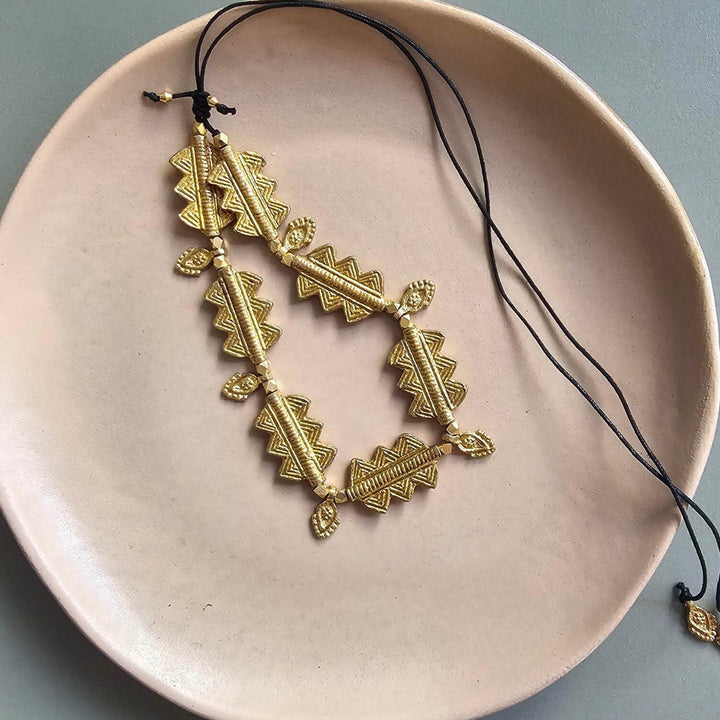 Handmade Sun Kissed Brass Choker Necklace