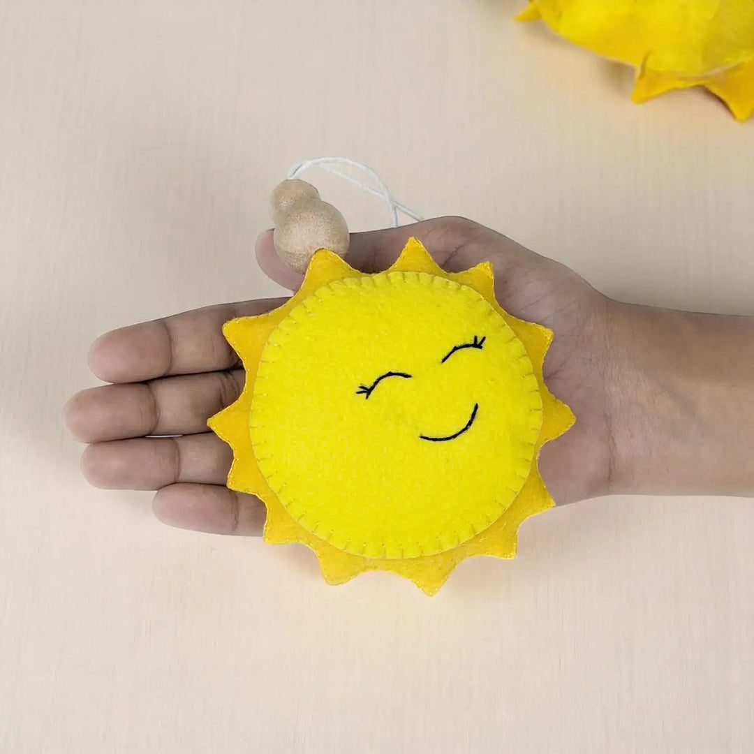 Handmade Sun Felt Hanging For Kids