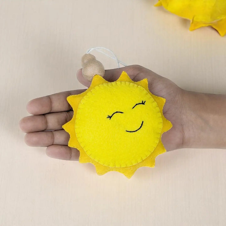 Handmade Sun Felt Hanging For Kids