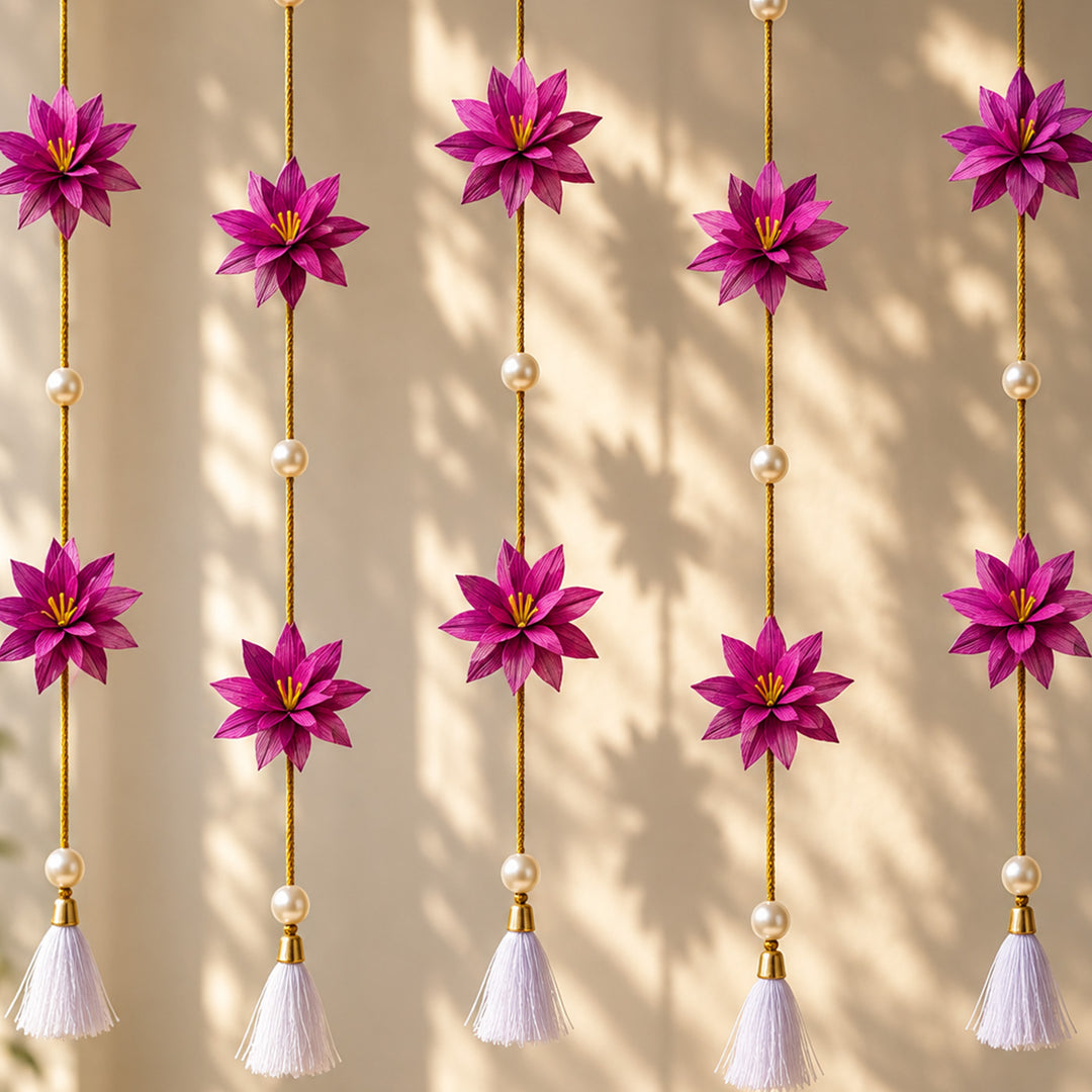 Handmade Water Lily Ambal Upcycled Areca Nut Wall Hanging