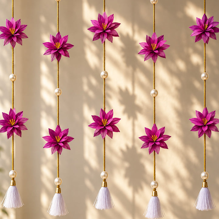 Handmade Water Lily Ambal Upcycled Areca Nut Wall Hanging
