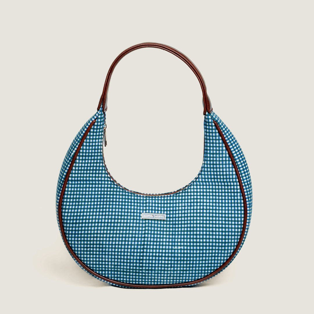 Surai Hand Block Printed Hobo Bag