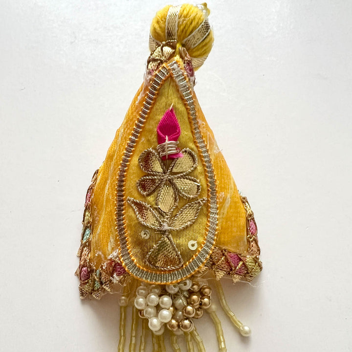 Handcrafted Gota Patti "Surya" Couple Rakhi & Lumba Set With Roli Chawal for Bhaiya Bhabhi